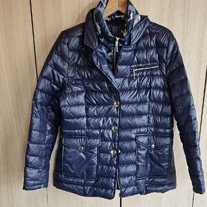 Navy Blue Quilted Women's Jacket